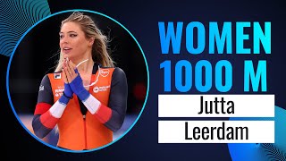 Jutta LEERDAM NED  Winner  1000m Women  Stavanger 2023  SpeedSkating [upl. by Jeffie]