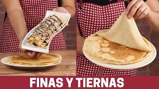 masa para crepas  como hacer masa para crepas dulces y saladas [upl. by Enohpets]