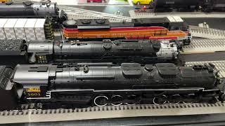 Lionel Legacy Allegheny CampO 1601 sidebyside with a Legacy H7 UP 3595 for size comparison [upl. by Yerffeg]