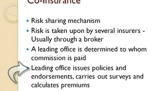 Coinsurance and Reinsurance  Insurance Practice [upl. by Eamaj]