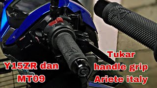 Y15ZR amp MT09 PASANG GRIP ARIETE ORIGINAL [upl. by Ventura]