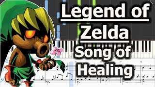 The Legend of Zelda  Song of Healing  Piano Tutorial  Synthesia  Sheet Music [upl. by Pillihpnhoj820]