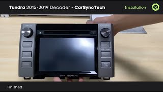 Tundra 20152019 Decoder Module Apple CarPlay Android Auto  CarSyncTech [upl. by Clynes]