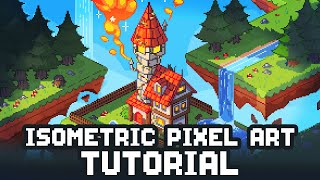 Isometric Pixel Art Tutorial  Pixel Art Tips [upl. by Atnuhs]