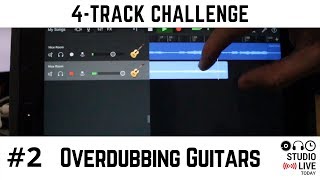 Overdubbing a Guitar Track in GarageBand iOS iPad [upl. by Eirehc139]