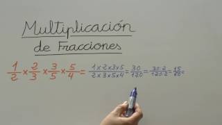 Multiplicación de fracciones en Educación Primaria y Educación Secundaria ESO [upl. by Llatsyrc]