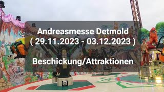 Andreasmesse Detmold  29112023  03122023   Beschickung  Attraktionen [upl. by Cleary]