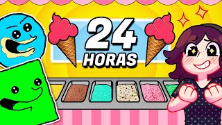 24 HORAS EN UNA HELADERIA 🍦  Cuadradito y Circulito Vlogs FabitoFabitoh [upl. by Keynes]