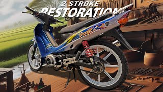 FULL SKILL RESTORATION OF 2 STROKE YAMAHA F1Z R limited edition [upl. by Hashum]