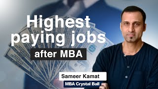 Highest paying jobs after MBA Specialization with best salary [upl. by Ettenahc414]