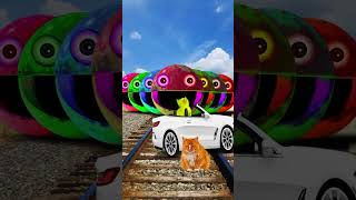 7 different colours pac man attack 2 cat amp super car and ak safe vfx magical video shorts [upl. by Sulokcin]