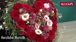 Herzliche Floristik  Deko mit Herz  DIY  BLOOMs Floristik [upl. by Asiil463]