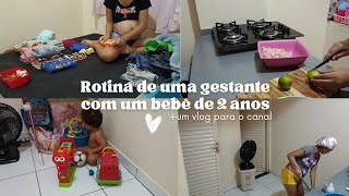 MINHA ROTINA GRÁVIDA COM UM BEBÊ PEQUENO  Emily Cristina [upl. by Drazze]