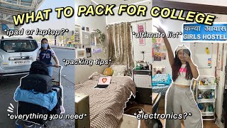 HOSTEL PACKING ESSENTIALS everything you need to bring to college hostel 🧳✈️ [upl. by Sieber571]