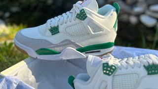 Jordan 4 SB pine green review from LgRose [upl. by Cockburn]