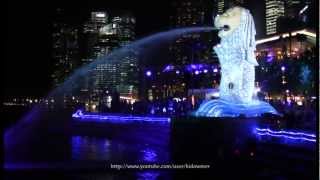 Merlion amp I  An Inspiring Journey Lightshow  Merlion Park Singapore 2012 [upl. by Irwin]