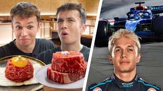 F1 Driver eats Bodyweight in Korean BBQ Ft Alex Albon [upl. by Cordi192]