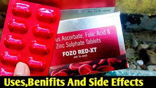 FOZO REDXT  Ferrous AscorbateFolic Acid And Zinc Sulphate Tablets UsesBenifits And Side Effects [upl. by Spalla]