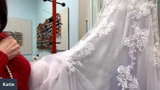 Adding a bustle to a wedding gown [upl. by Ashok]