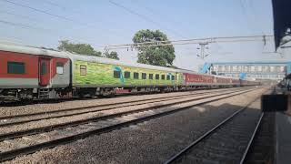 12380 ASRSDAH JALLIANWALIBAGH EXPRESS CROSSING RAJPURA JUNCTION AT 130 SPEED [upl. by Eceined]