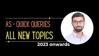 QUICK QUERIES  AS  ALL NEW TOPICS [upl. by Shelia]