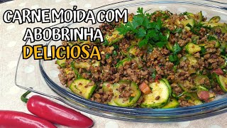 CARNE MOÍDA COM ABOBRINHA DELICIOSA E PRÁTICA [upl. by Encrata255]