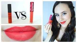 Lime Crime Velvetines vs NYX Soft Matte Lip Cream  Beauty with Emily Fox [upl. by Nnyla375]