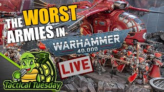 🔴Which factions are underperforming in 40k right now and why  TacticalTuesday Warhammer 40k Show [upl. by Arbas57]