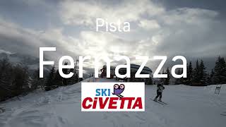 Pista Fernazza pista facile dal Col Fioret al Prà della Costa skicivetta dolomitisuperski skiing [upl. by Drolet]