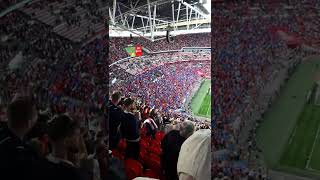 Crystal Palace Ultras  Holmesdale Fanatics  Wembley 17th April 2022 ❤💙 [upl. by Harmon]