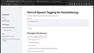 Hamshetsnag POS Tagger Demo [upl. by Adaner177]