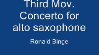 Concerto for alto saxophone  Rondo Ronald Binge [upl. by Rexford527]