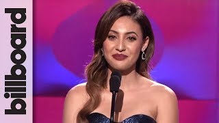 Francia Raisa Presents Selena Gomez With Woman of the Year Award at Billboard Women in Music 2017 [upl. by Nnilsia]