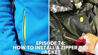 How to Install a Zipper in a Jacket [upl. by Weber]