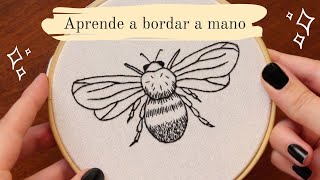 Cómo Bordar a Mano 🐝  Tutorial de Bordado Paso a Paso [upl. by Shelley116]