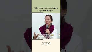 Diferença entre geriatria e gerontologia [upl. by Akirrehs576]