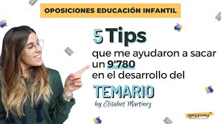 TEMARIO OPOSICIONES INFANTIL un😲 978👩‍🏫 los 5 TIPS que me ayudaron [upl. by Ahsirtap]