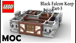 Lego MOC  Black Falcon Keep Part3  Digital Speed Build [upl. by Lilyan]