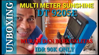 Multimeter Digital sunshine DT 9205E MURAH FITUR MELIMPAH  UNBOXING [upl. by Slemmer19]