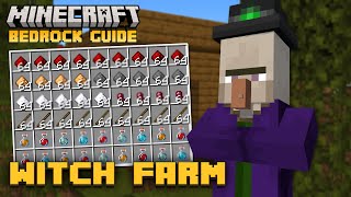 INSANE Witch Farm  Minecraft Bedrock Guide 121 [upl. by Portingale]