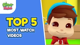 Top 5 Most Watçh Videos  Omar amp Hana English [upl. by Silsby637]