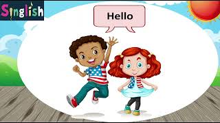 HELLO  Piosenki po angielsku dla dzieciSongs in English for children [upl. by Worrell]