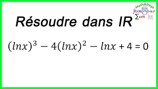 FONCTION LOGARITHME NÉPÉRIEN  RÉSOUDRE UNE ÉQUATION  EXERCICE 4 [upl. by Atnad]