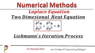 𝑳𝒊𝒆𝒃𝒎𝒂𝒏𝒏′𝒔 𝑰𝒕𝒆𝒓𝒂𝒕𝒊𝒐𝒏 𝑷𝒓𝒐𝒄𝒆𝒔𝒔 for Laplace Equation 𝒖𝒙𝒙𝒖𝒚𝒚𝟎  Numerical Methods Dr Prashant Patil [upl. by Yelsna]