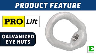 Pro Lift Hot Dipped Galvanized Eye Nut  ERigging Products [upl. by Ardnaiek262]