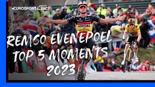 🇧🇪 Remco Evenepoels Top 5 Moments From 2023 🤩 [upl. by Pampuch]