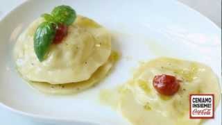 Ravioloni alle seppie e bufala [upl. by Gipson]