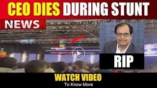 Ceo Dies During Stunt  Ceo of Vistex Asia Sanjay Shah Dies in an accident  sanjay shah video [upl. by Iana]