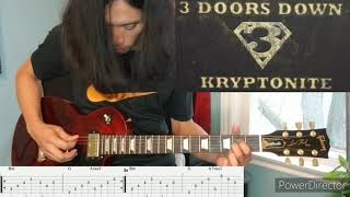 Kryptonite  3 Doors Down Guitar lesson with Tabs amp Lyrics [upl. by Ridgley]