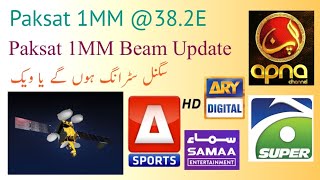 Paksat 1MM 382E Settlite DetailBeam amp Signal Update in PakistanAll Channels on 4 Feet Dish [upl. by Leuqar633]